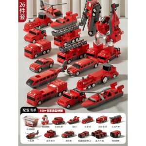 Magnetic Transport Fire Rescue (26 Pieces)  |  Magnetic Imaginative Play Magnetic