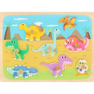 Ojr Knob Puzzle (Dinosaurs)  |  Puzzles Learning Puzzles