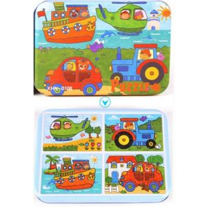 4 In 1 Puzzles (Transport A)  |  Puzzles Learning Puzzles